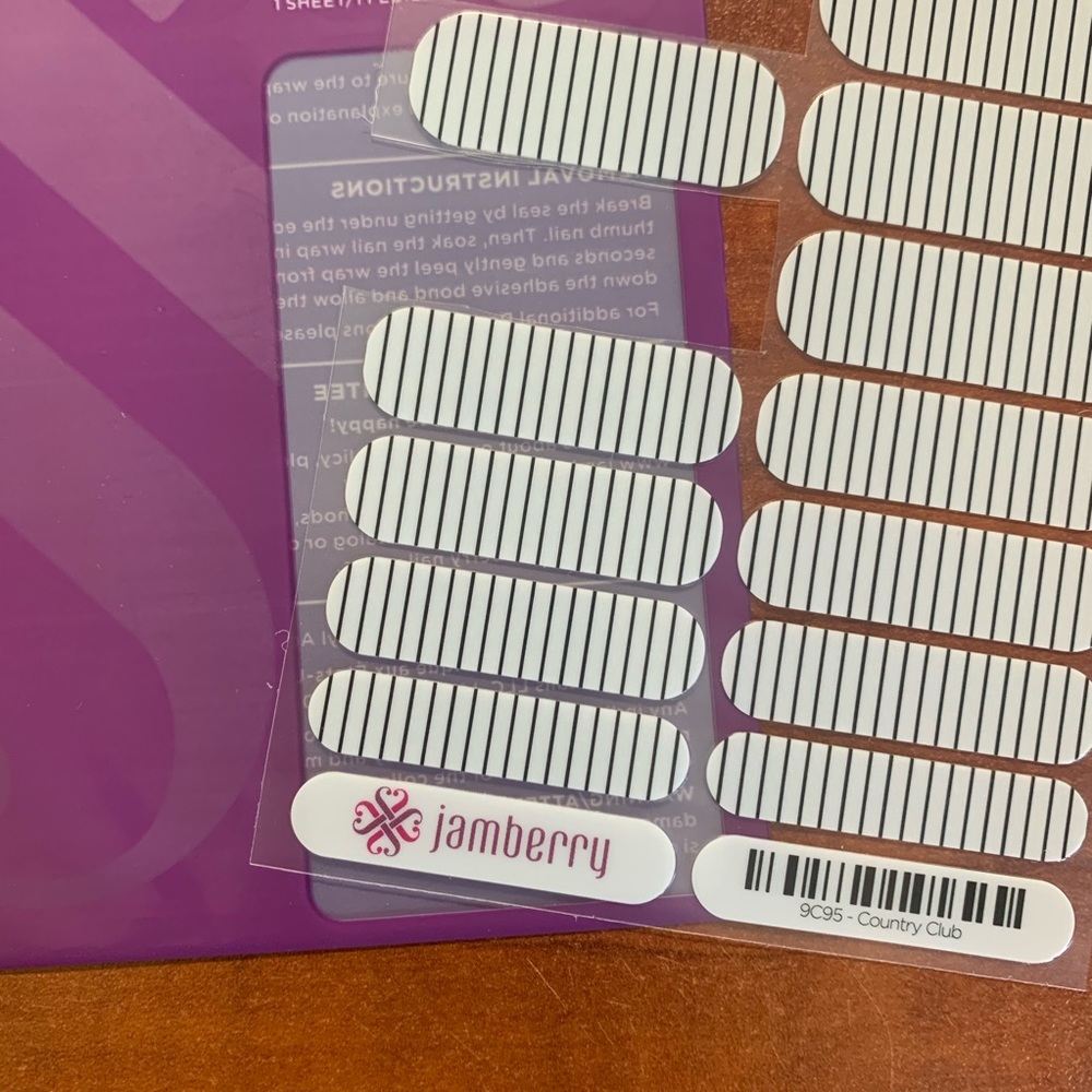 3/$25 Jamberry Country Club wrap!! Partial sheet!